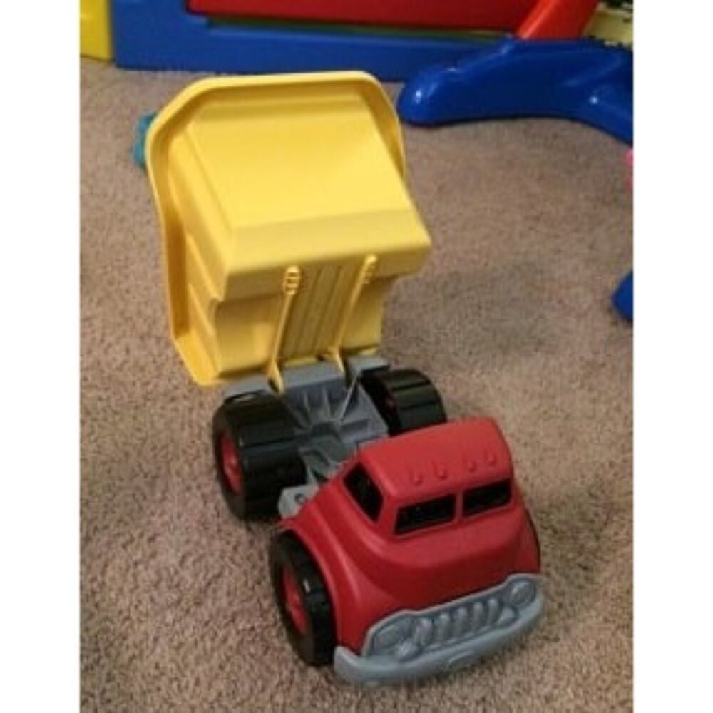 New Dump Truck in Yellow and Red - BPA Free, Phthalates Free Toys for Gross/Fine